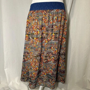 NWT floral Lularoe Lola midi skirt size 2xl